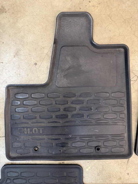 ✅ 03-08 Honda Pilot All Weather Floor Mat Set 3 Piece Set BLACK Mats OEM Factory