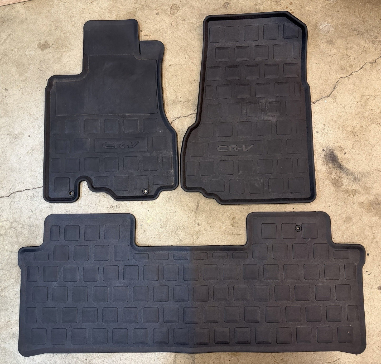 ✅ 02-06 Honda CRV CR-V OEM All Weather Season Rubber Floor Mats Mat Liner Black