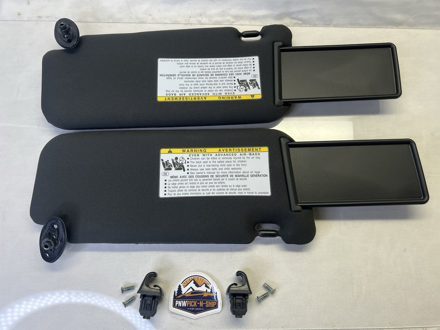 ✅ 2011-2013 Scion tC Left and Right Sun Visor Set Dark Gray Non Illuminated OEM
