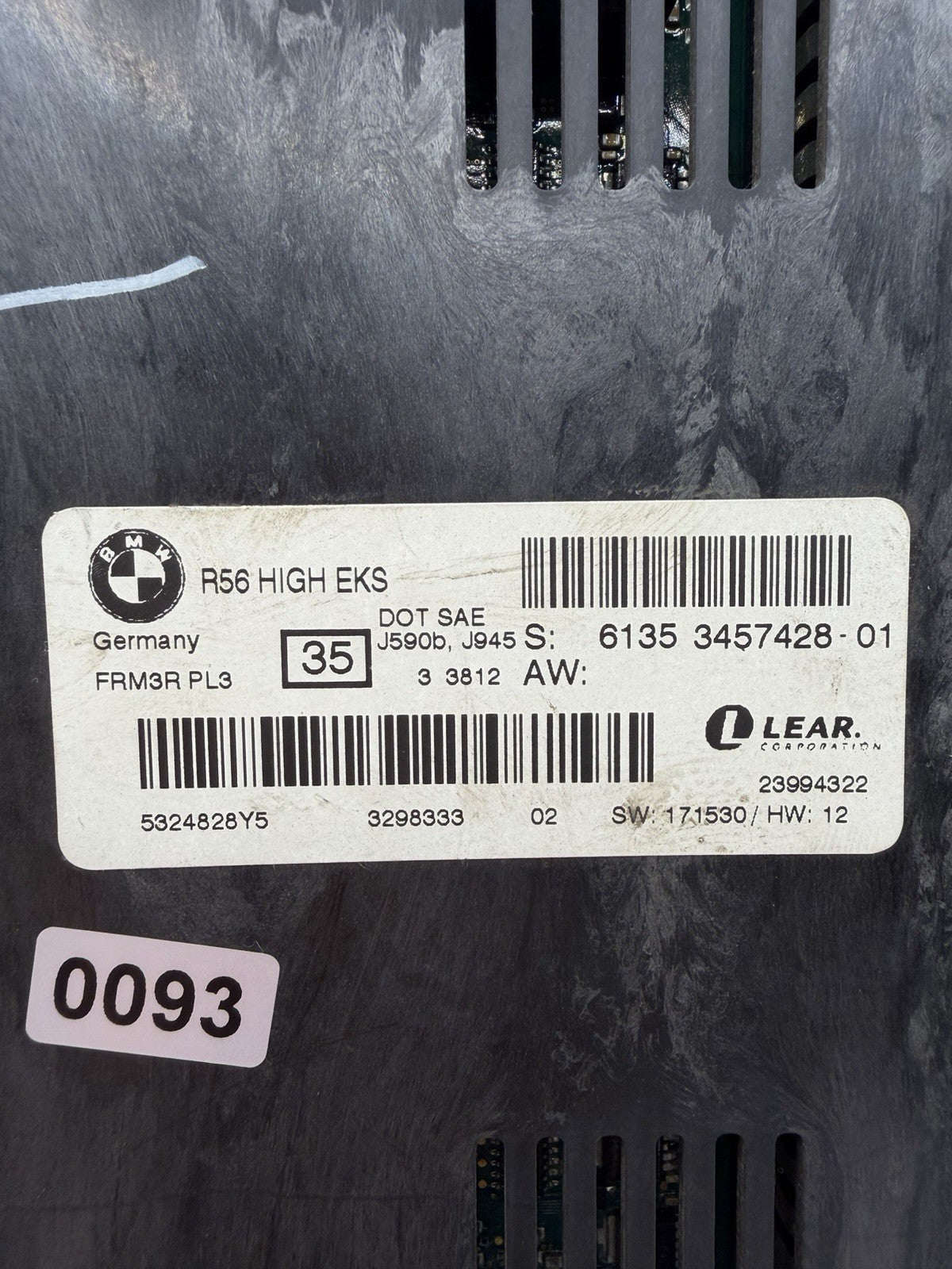 ✅ 2008-2015 MINI COOPER R56 FOOTWELL BCU BCM BODY CONTROL MODULE 6135 3457428-01