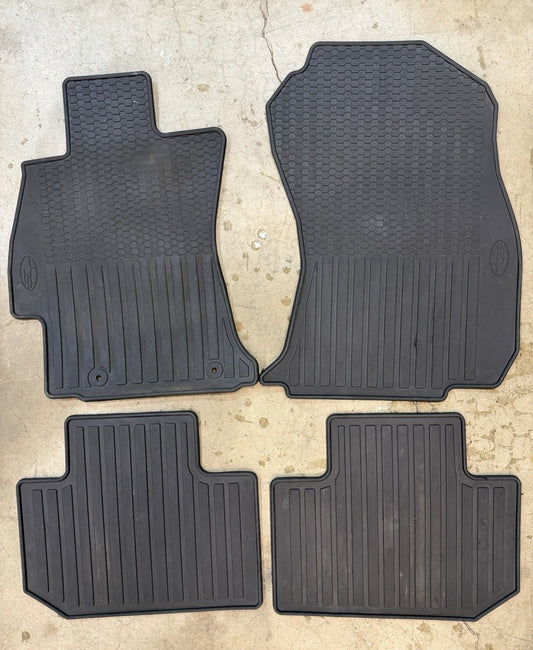✅ 2014-2018 Subaru Forester Black All Weather Floor Mats Set Rubber Factory OEM