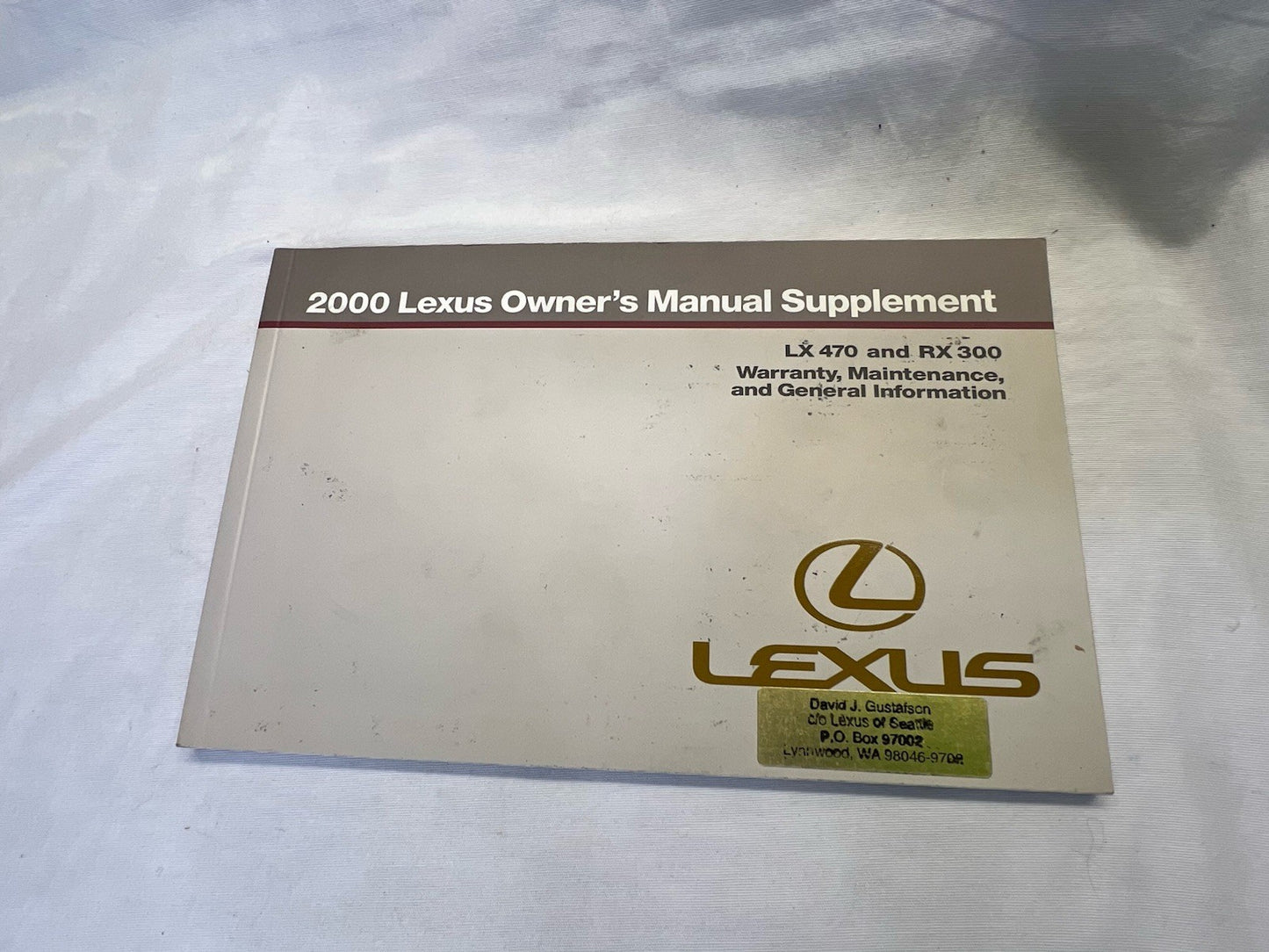 ✅ 2000 Lexus ES300 Owners Manual With Leather Case OEM