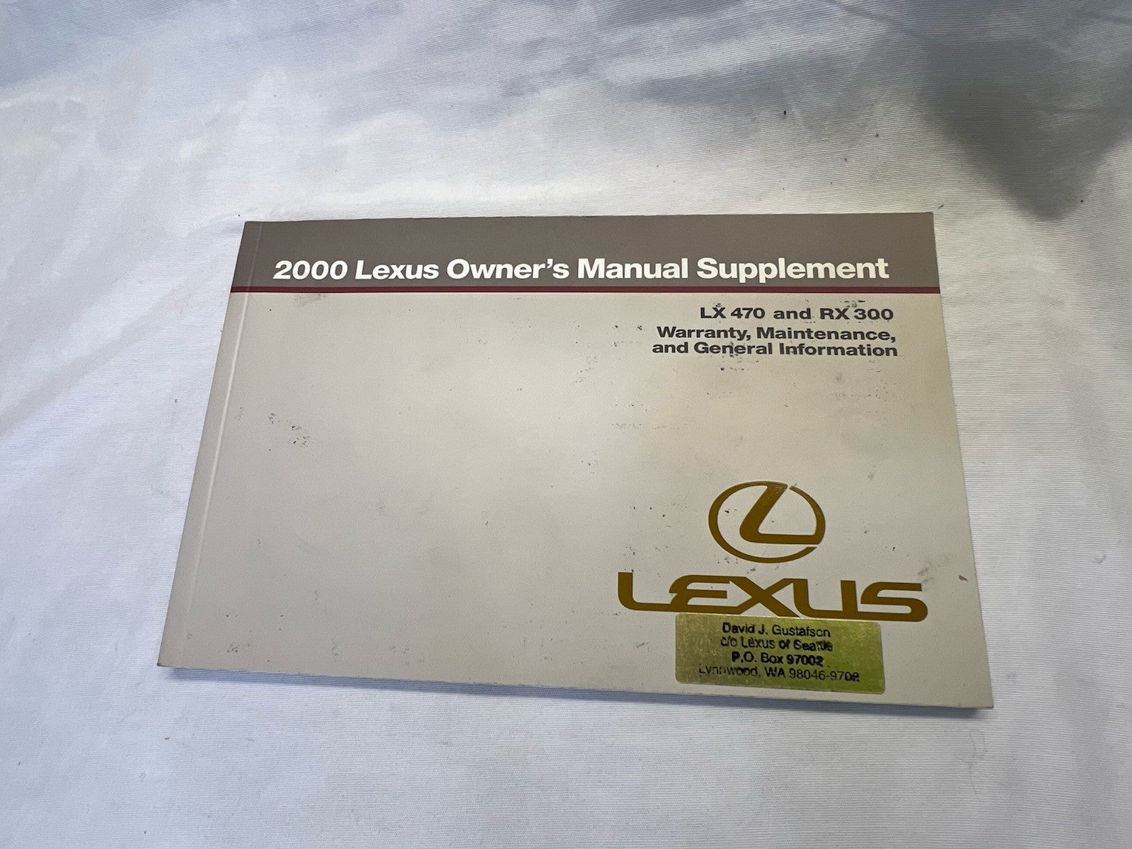 ✅ 2000 Lexus ES300 Owners Manual With Leather Case OEM