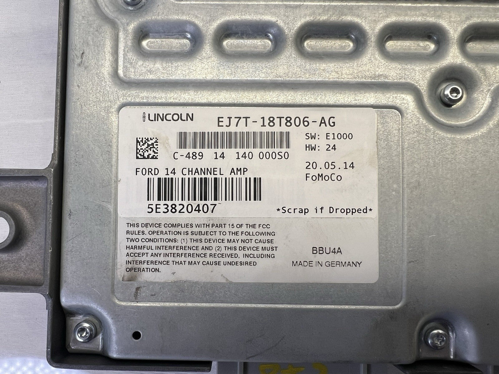 ✅2013-2016 Lincoln MKX MKC Premium THX Sound System Amplifier EJ7T-18T806-AG OEM