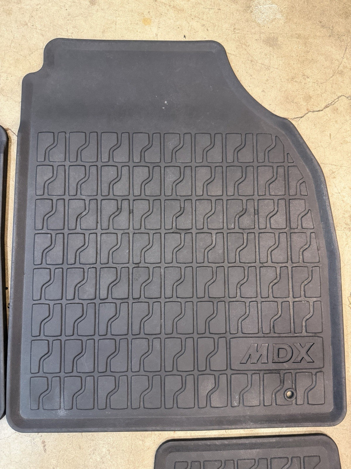 ✅ 2001-2006 Acura MDX OEM Black Rubber All Weather Floor Mats 3pc Front/2nd row