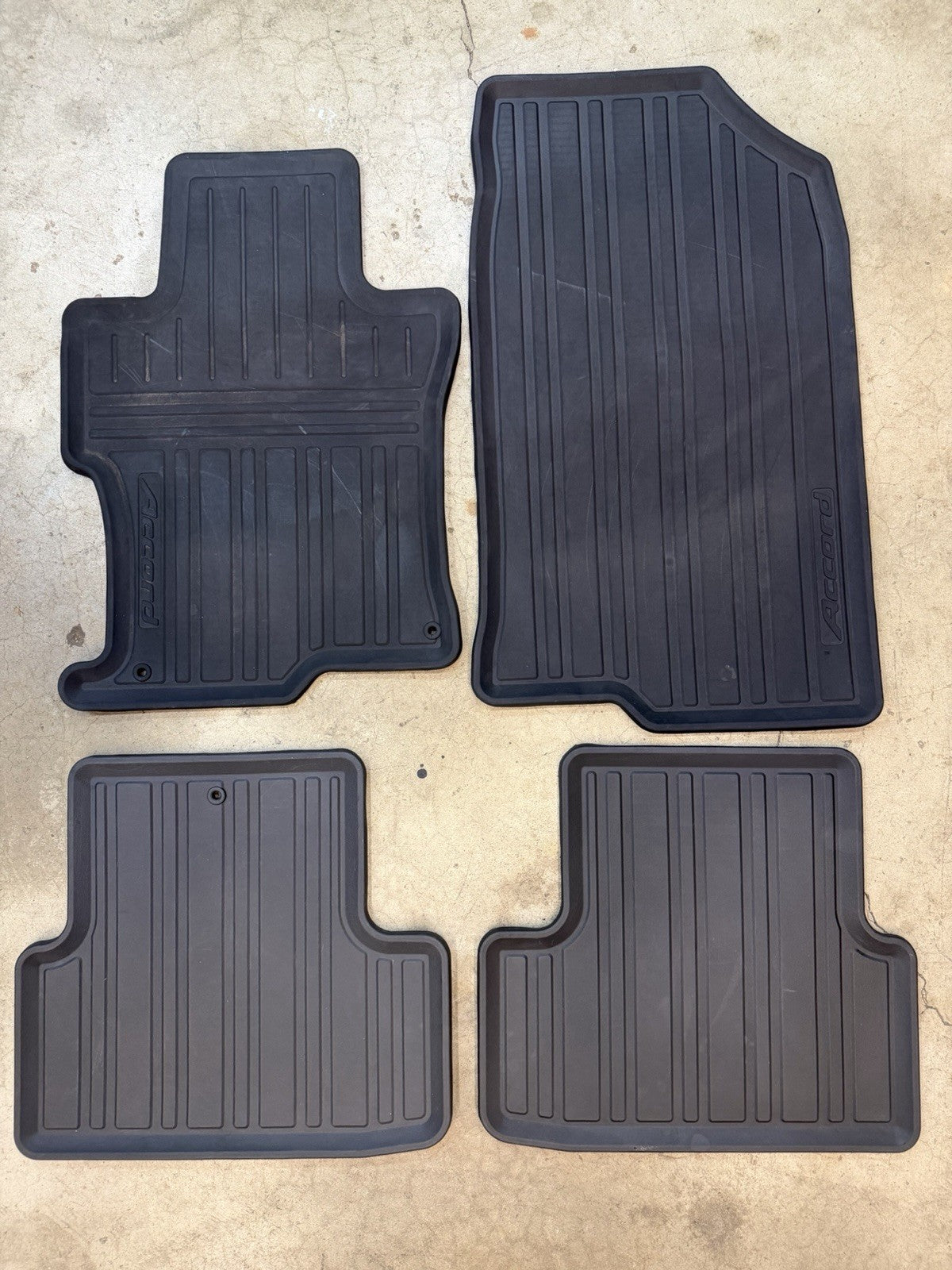 ✅ 2008-2012 Honda Accord OEM All Weather Floor Mat All Season Rubber Mats Sedan