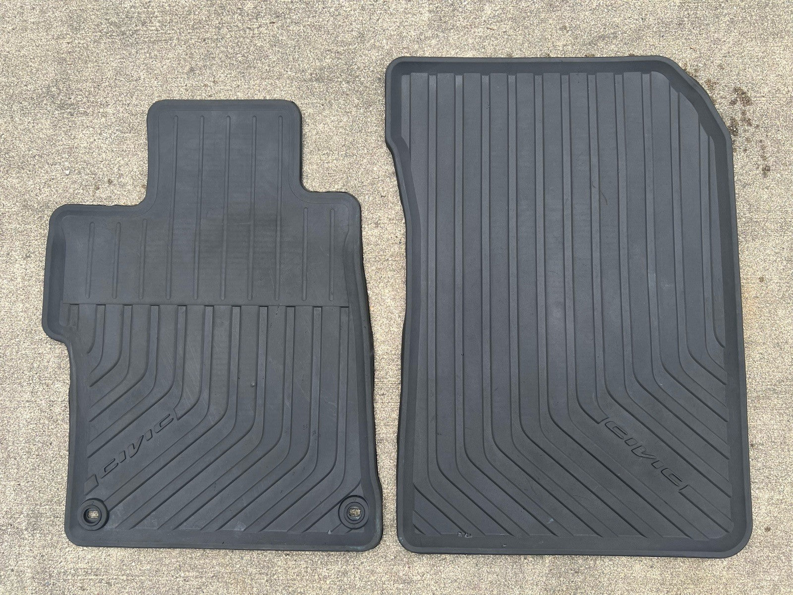 ✅06-11 HONDA CIVIC Sedan / Coupe BLACK RUBBER FLOOR MATS OEM FACTORY ALL WEATHER