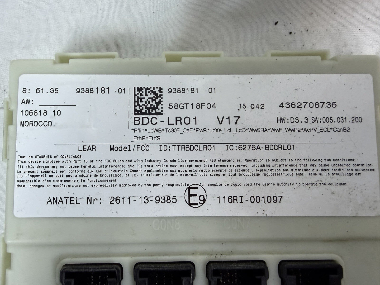 ✅ 2014-2024 MINI COOPER F56 FWD BCM BODY CONTROL MODULE UNIT OEM 9388181 01 OEM