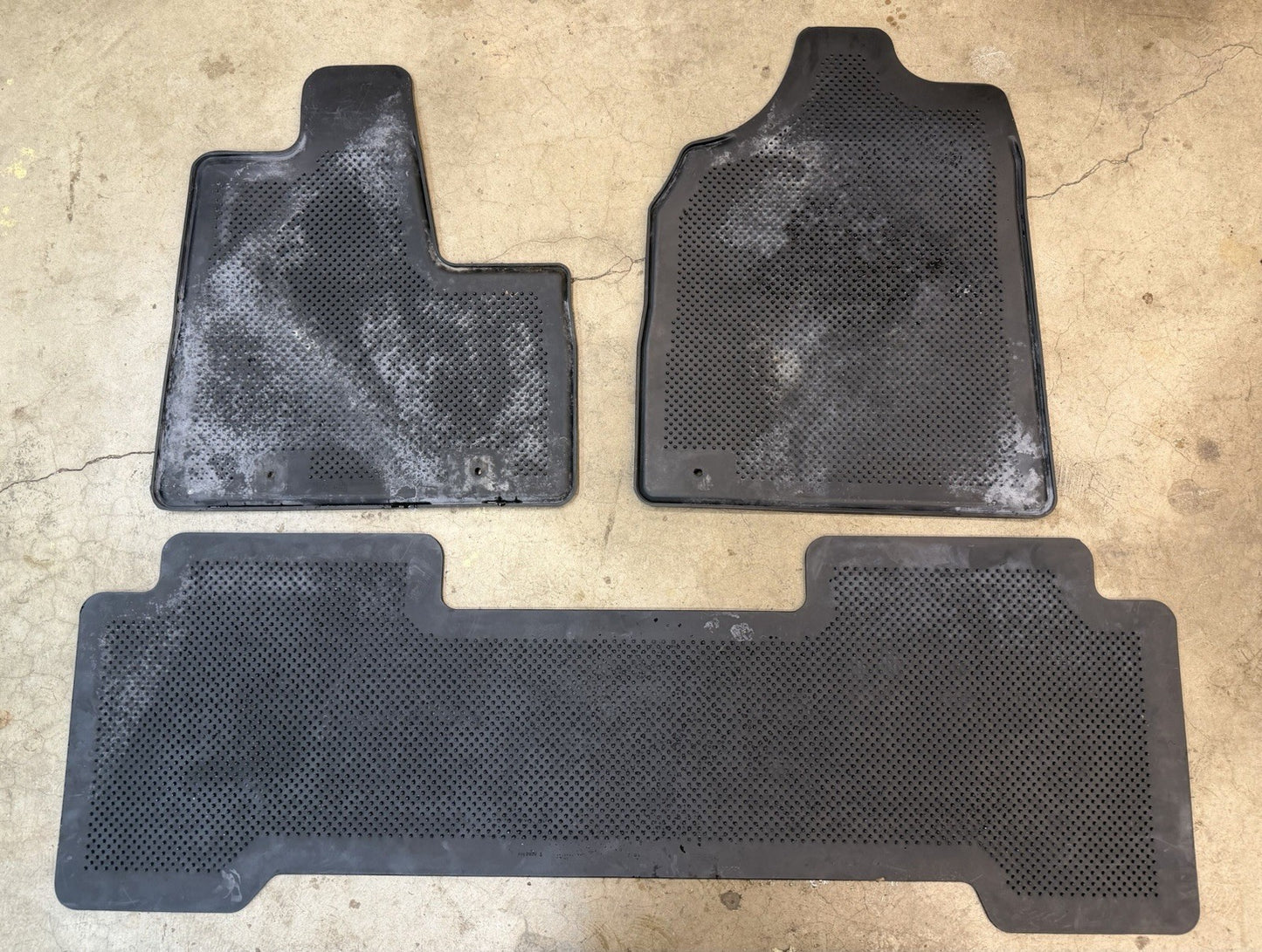 ✅ 03-08 Honda Pilot All Weather Floor Mat Set 3 Piece Set BLACK Mats OEM Factory