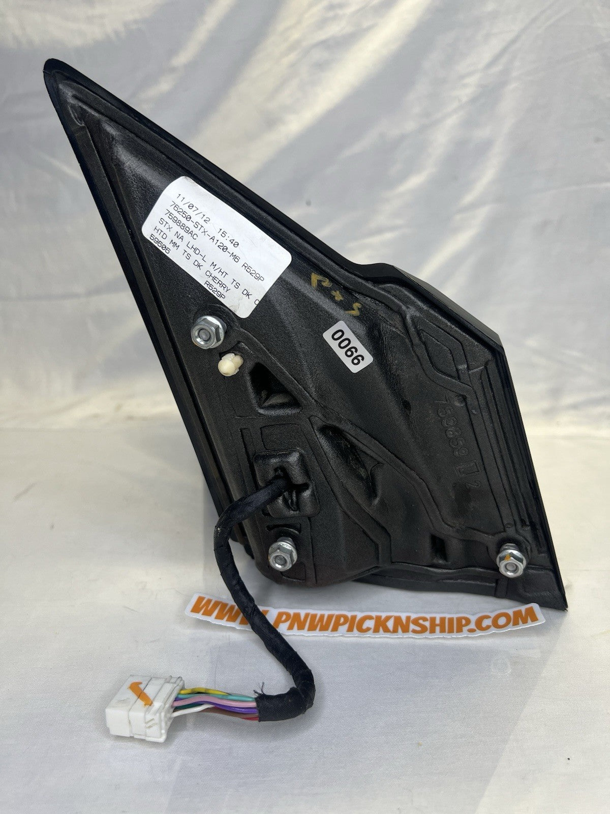 ✅ 10-13 Acura MDX Driver Left Side View Mirror Power Heated 11 Wire Dark Cherry