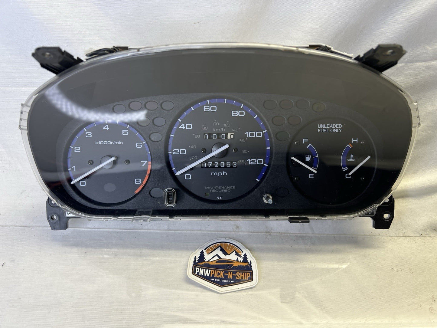✅1996 - 2000 Honda Civic EX Manual RPM Instrument Cluster No ABS 72k EK Low Mile
