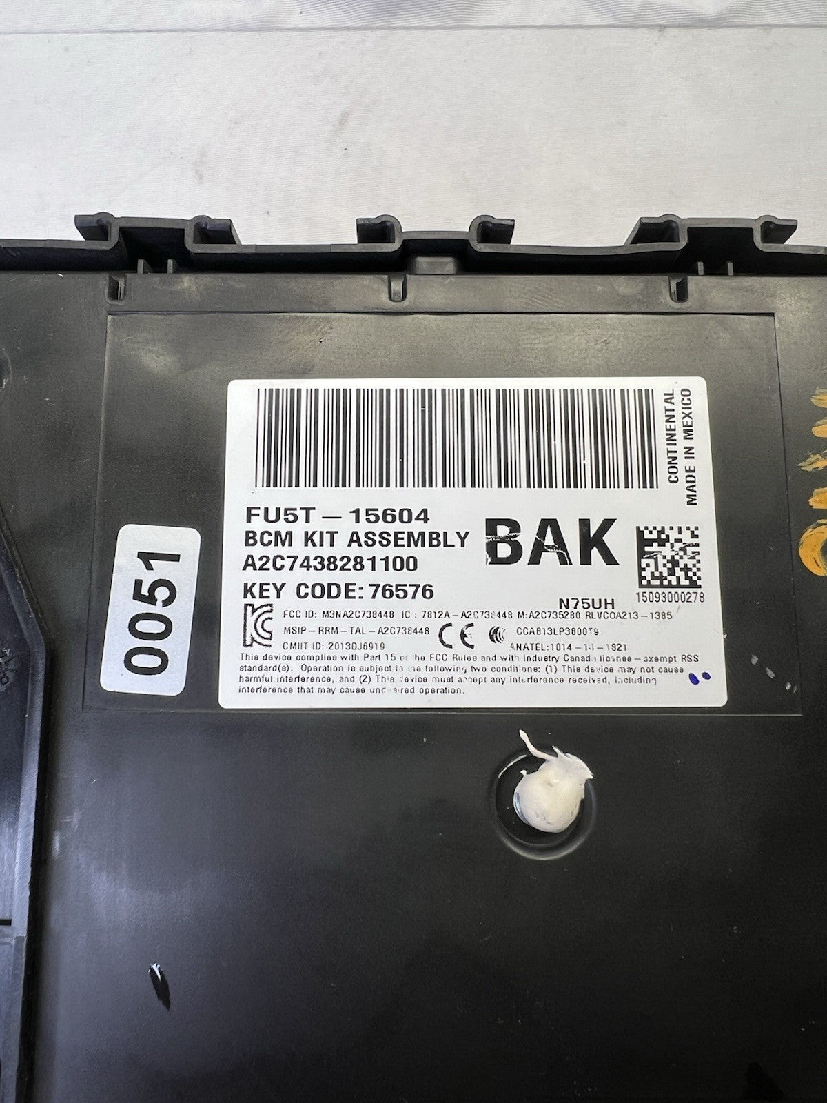 ✅ 15-17 Ford Edge Body Control Module BCM Interior Fusebox OEM FU5T-15604-BAK