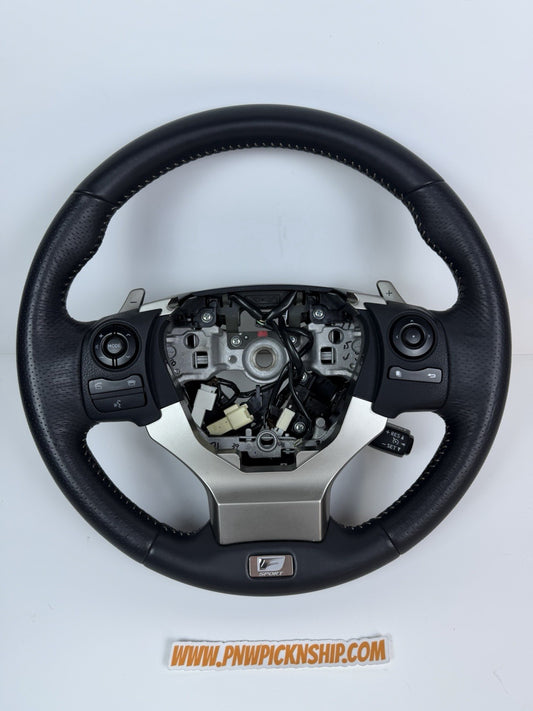 ✅ 2014-2017 Lexus IS250 Sedan F Sport Leather Steering Wheel w/ Paddle Shifters