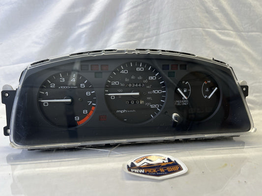 ✅ 92-95 Honda Civic EG Instrument Cluster Speedometer USDM Unit MANUAL 283k OEM