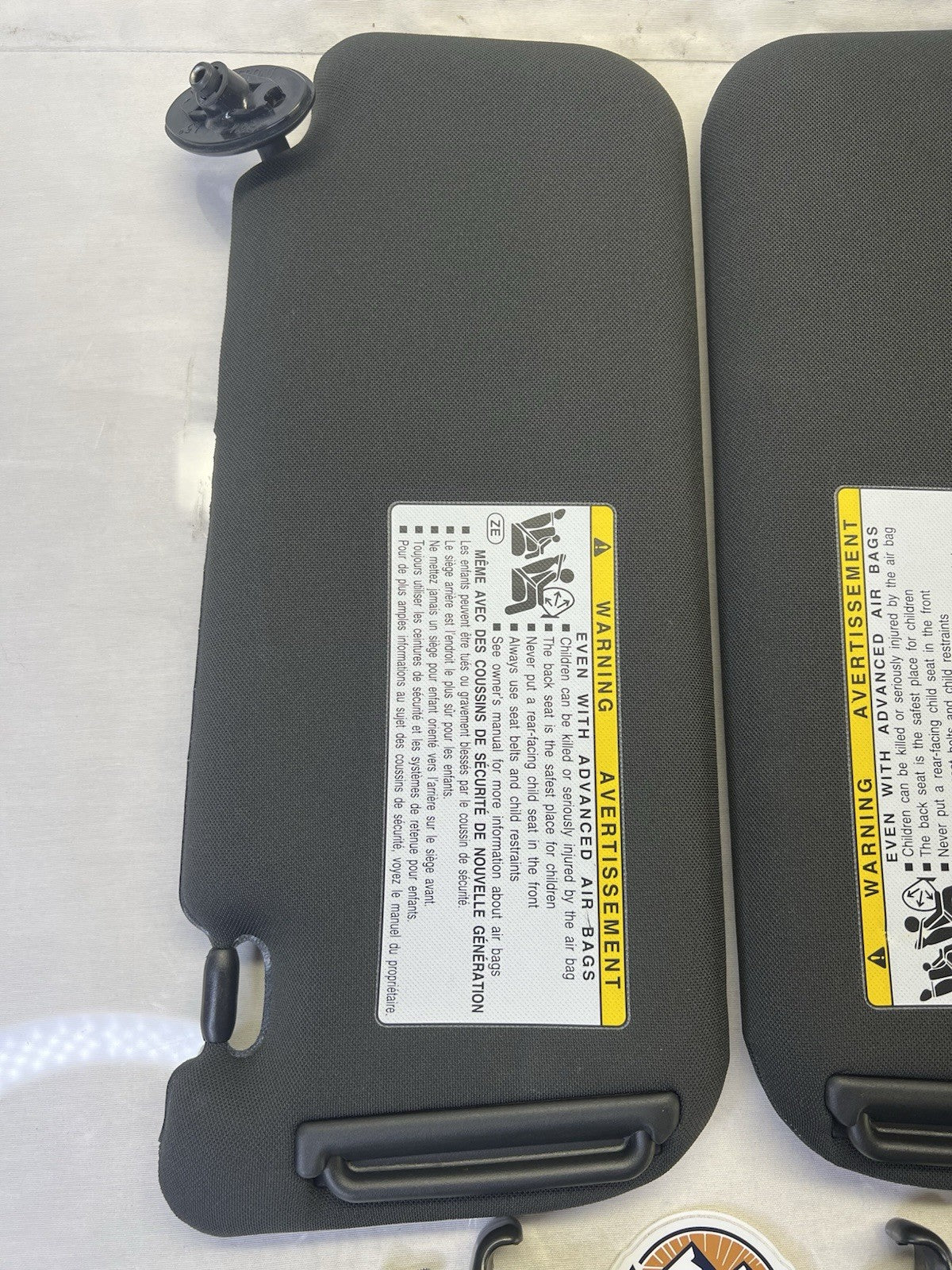 ✅ 2011-2013 Scion tC Left and Right Sun Visor Set Dark Gray Non Illuminated OEM