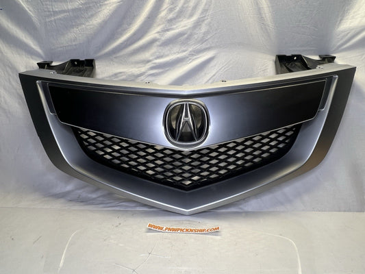 ✅ 2010-2013 Acura MDX Front Bumper Grille With Emblem OEM Silver Grill READ