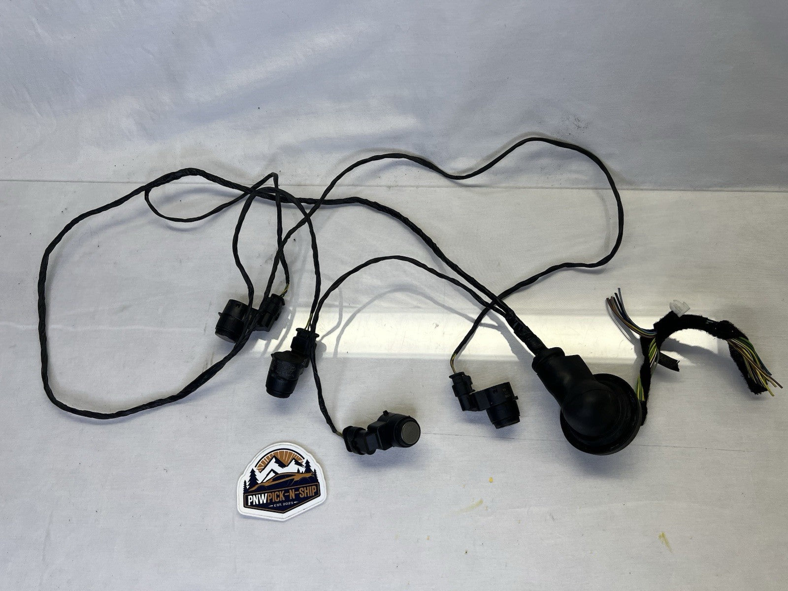 ✅ OEM BMW E90 E92 E93 M3 Rear Parking Distance Sensor Harness Wires PDC Graphite