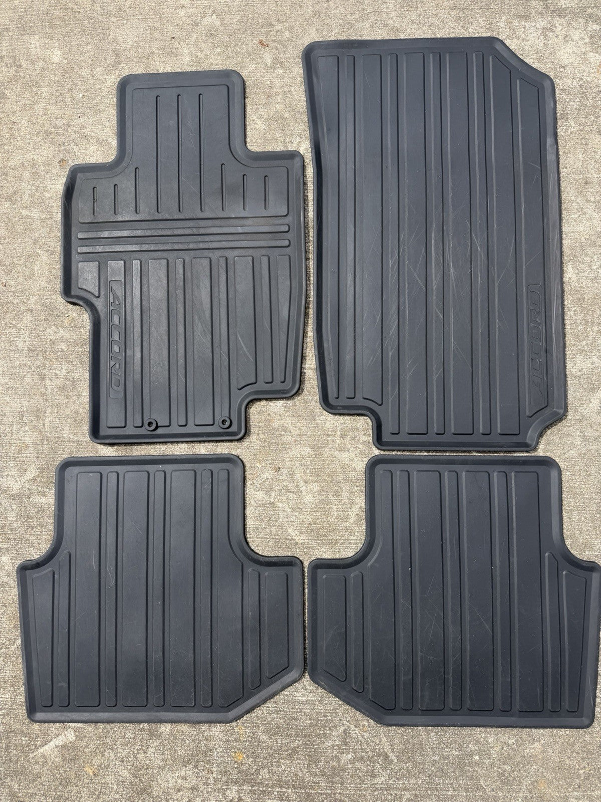 ✅ 2003-2007 Honda Accord All Weather Rubber Floor Mats Black OEM Factory 4 Piece