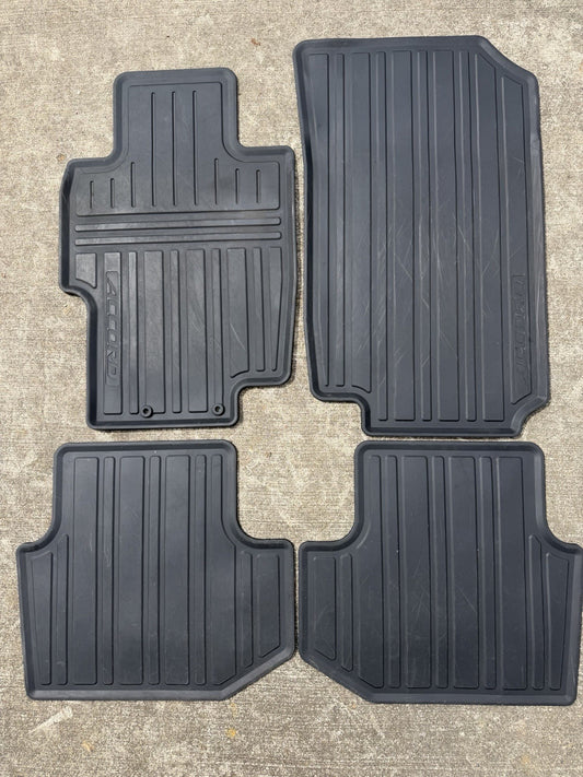✅ 2003-2007 Honda Accord All Weather Rubber Floor Mats Black OEM Factory 4 Piece