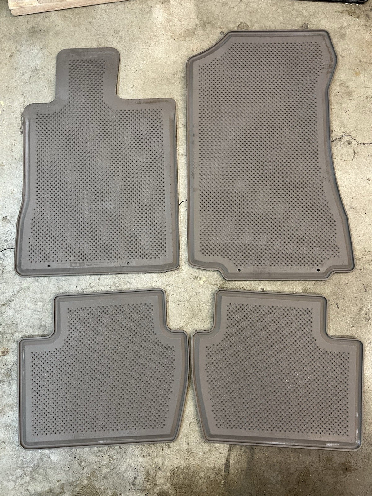 ✅05-12 ACURA RL ALL WEATHER RUBBER FLOOR MATS Gray  OEM COVERS LINER SET KB1 KB2