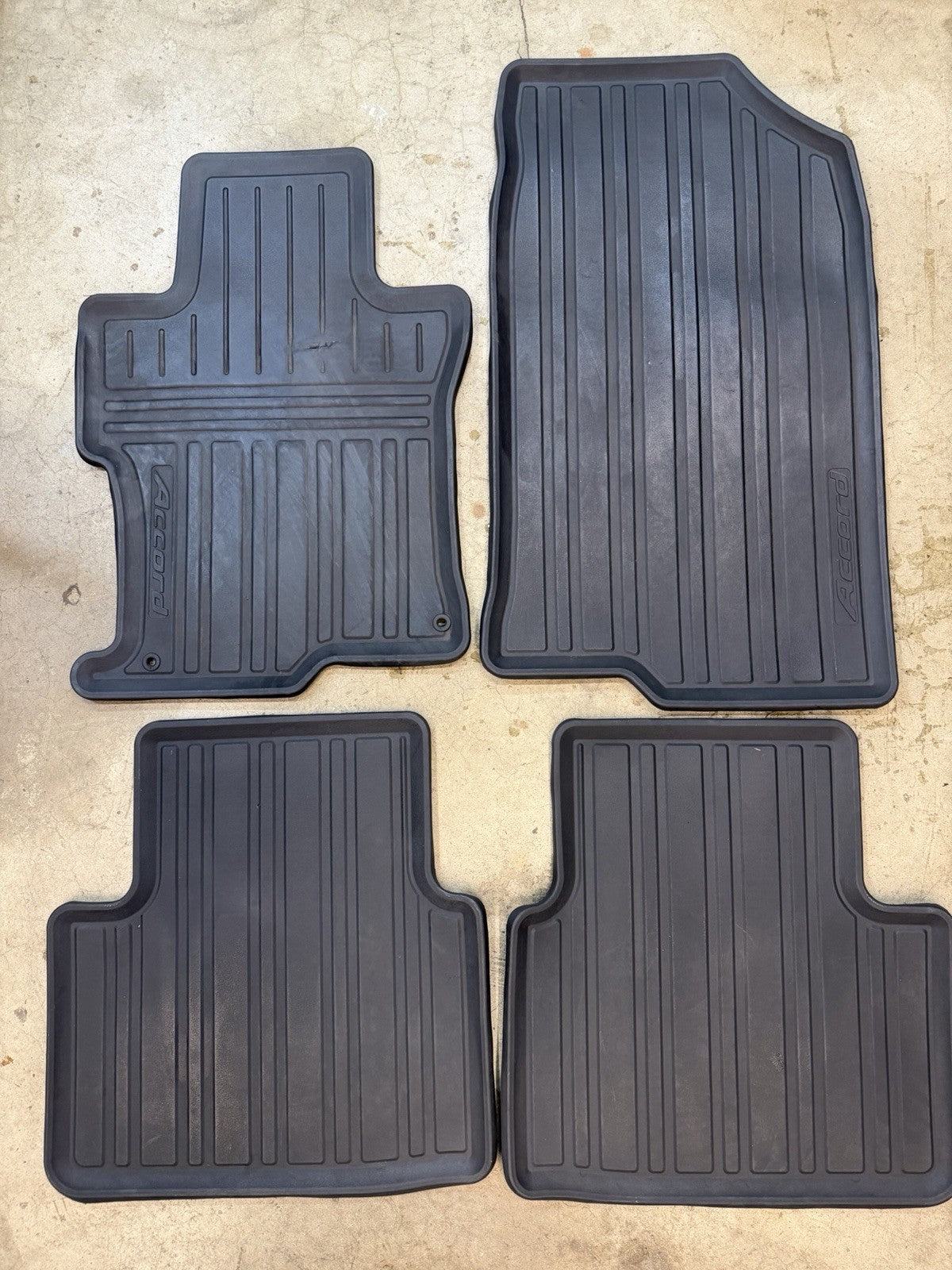 ✅ 2008-2012 Honda Accord OEM All Weather Floor Mat All Season Rubber Mats Sedan