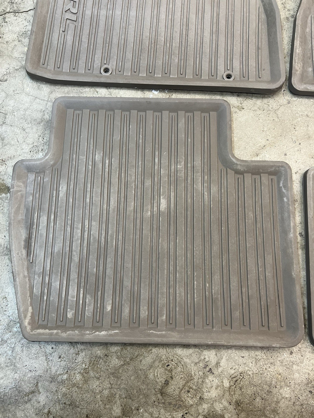 ✅05-12 ACURA RL ALL WEATHER RUBBER FLOOR MATS Gray  OEM COVERS LINER SET KB1 KB2