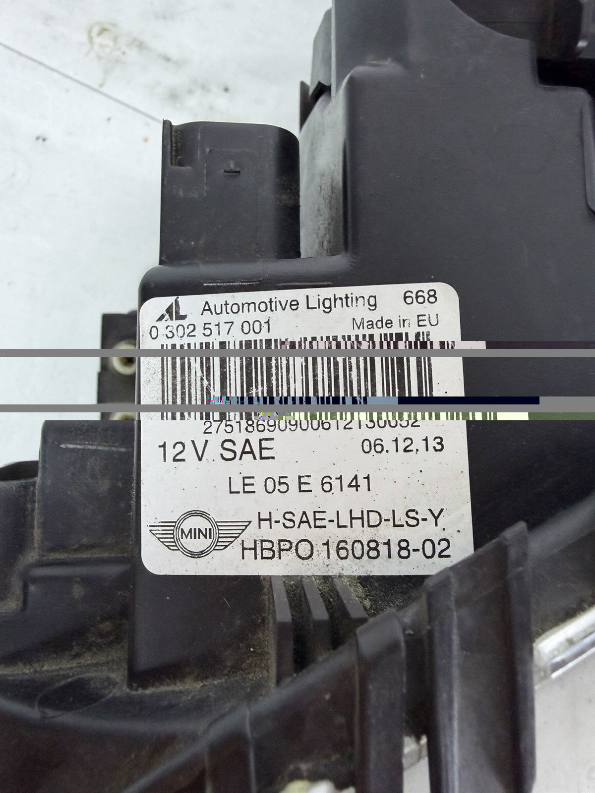 ✅ 2007-2015 OEM Mini Cooper R56 R57 R58 R59 Front Left Driver Headlight Halogen