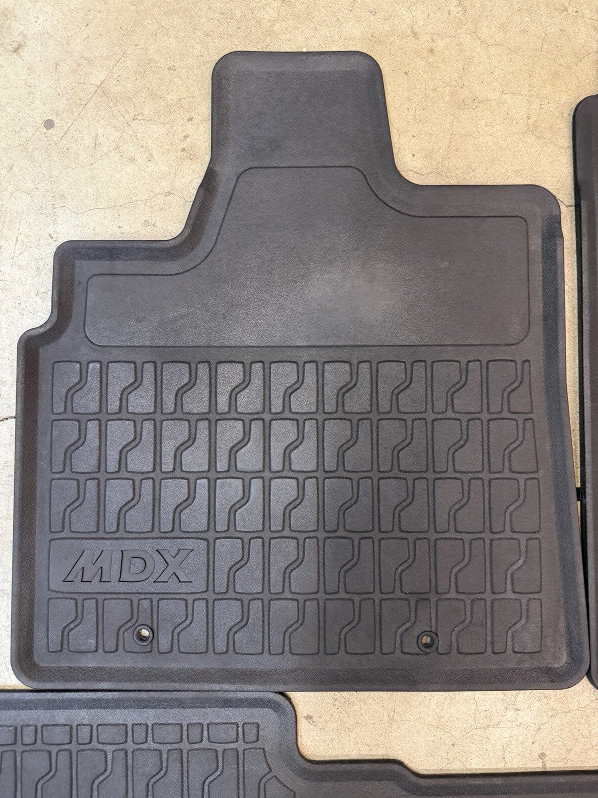 ✅ 2001-2006 Acura MDX OEM Black Rubber All Weather Floor Mats 3pc Front/2nd row