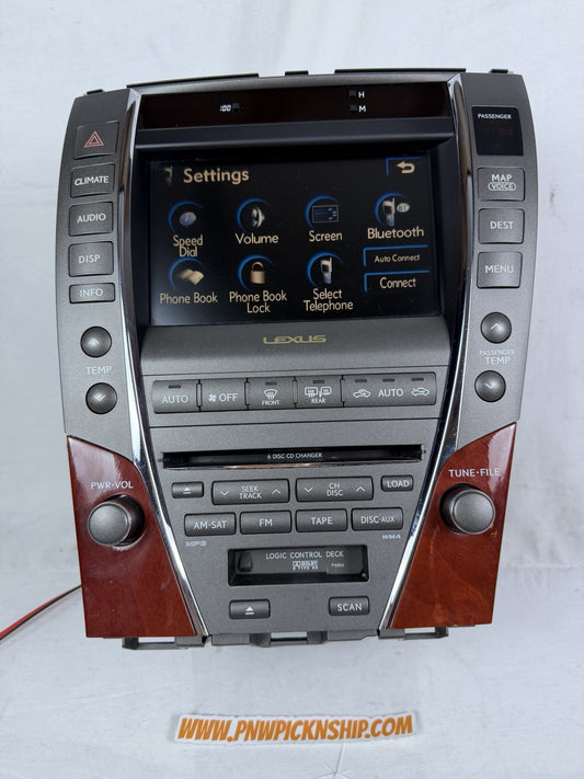 ✅2007-2009 LEXUS ES350 FRONT NAVIGATION RADIO STEREO SCREEN UNIT 86430-33011 OEM