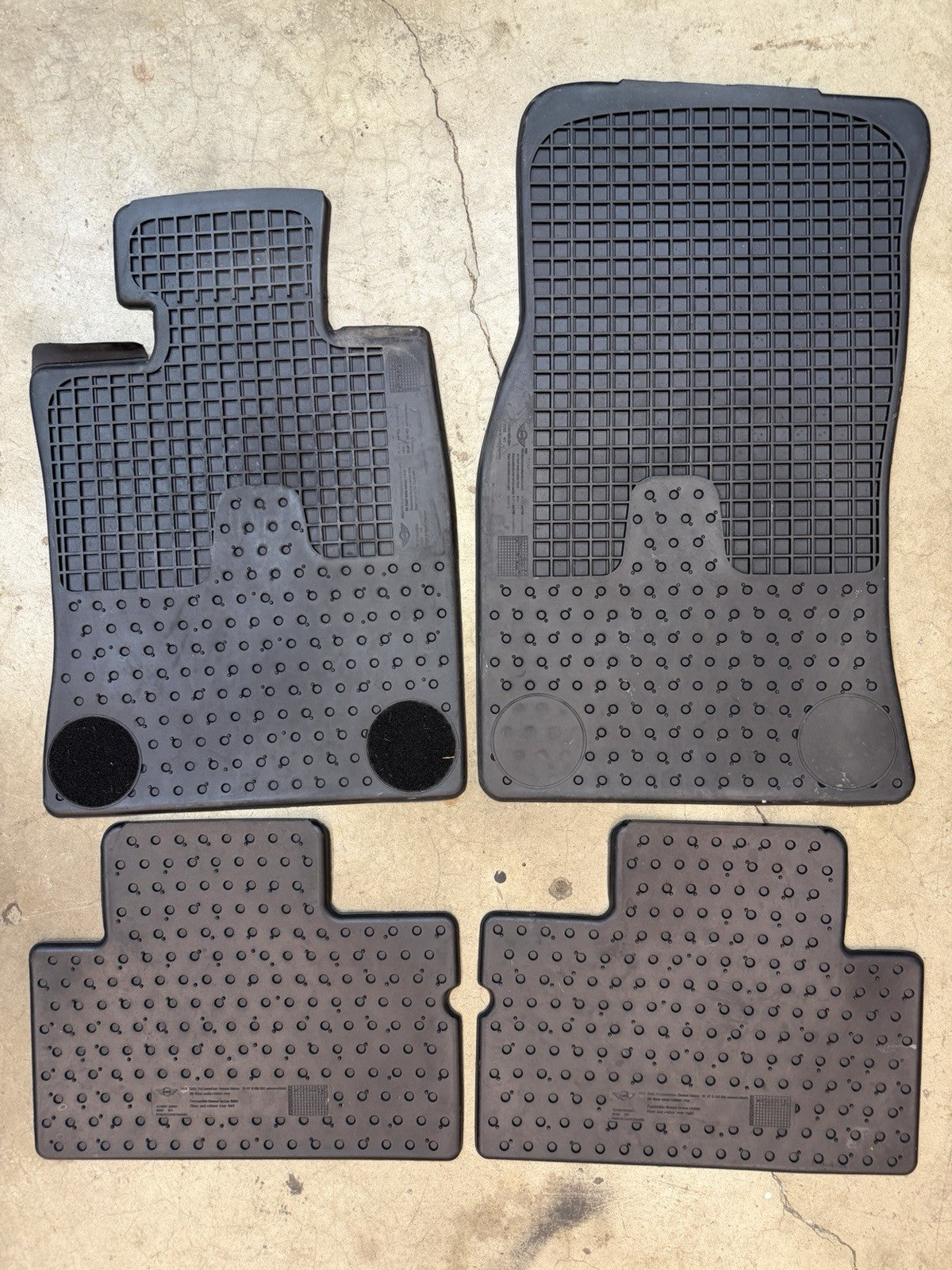 ✅ 08-14 Mini Cooper Clubman All Weather Floor Mats Rubber Black Set OEM R55