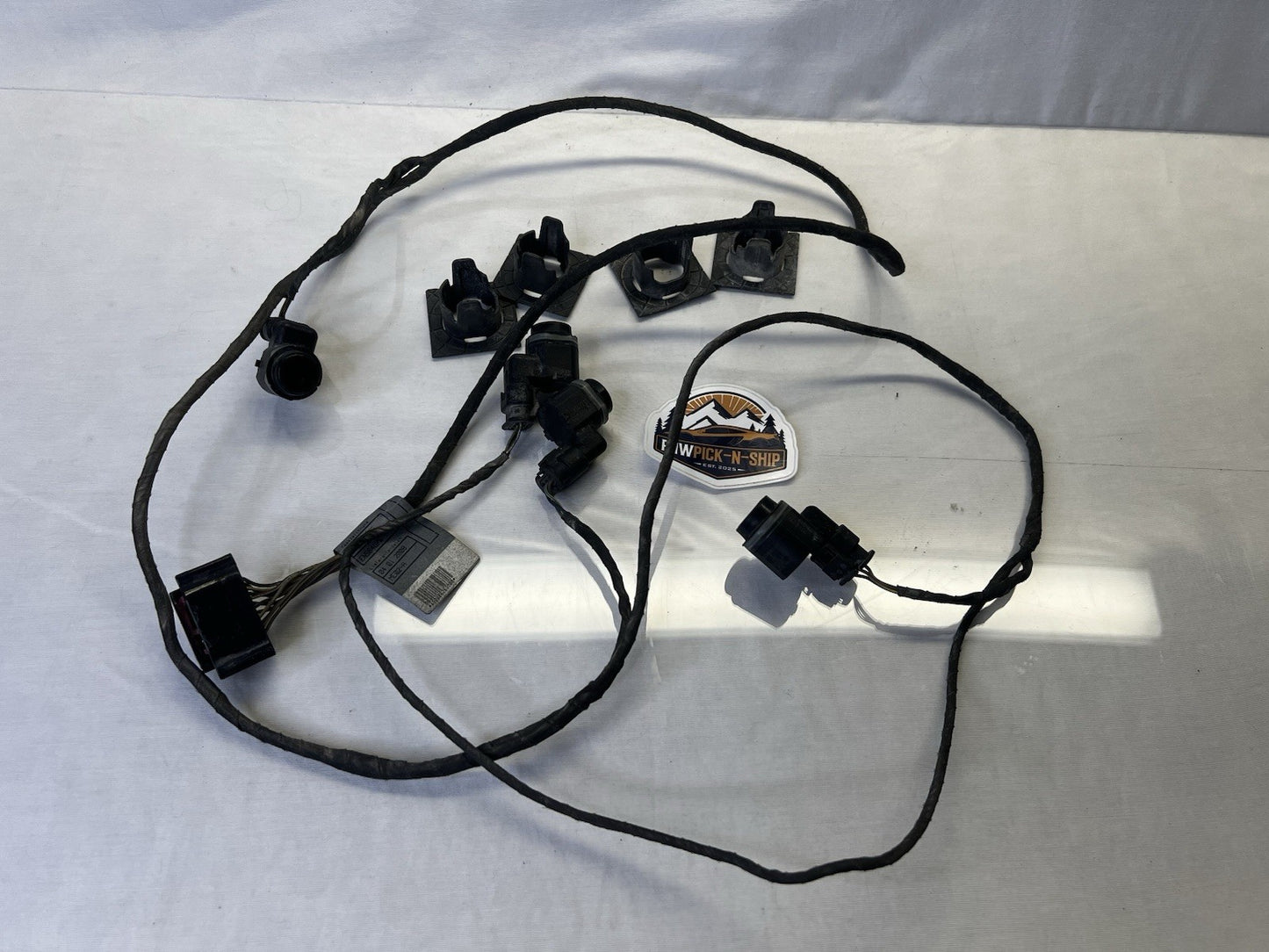 ✅08-10 OEM BMW E60 E61 Rear Parking Distance Sonic Sensors PDC Harness Black