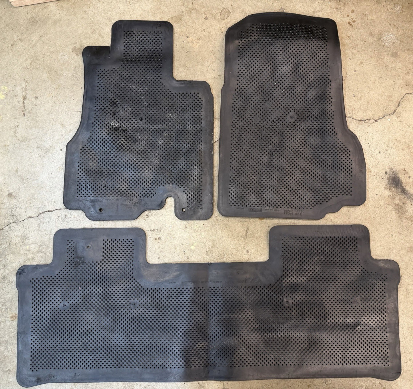 ✅ 02-06 Honda CRV CR-V OEM All Weather Season Rubber Floor Mats Mat Liner Black