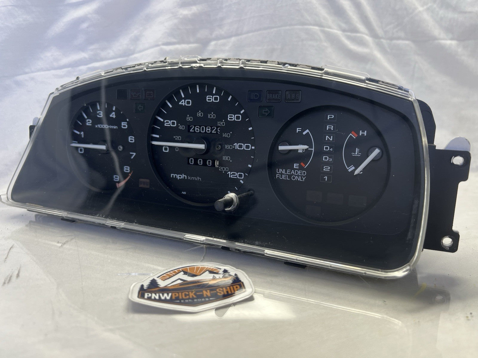 ✅ 92-95 Honda Civic EG EX A/T Auto Tachometer Instrument Gauge Cluster 260K OEM