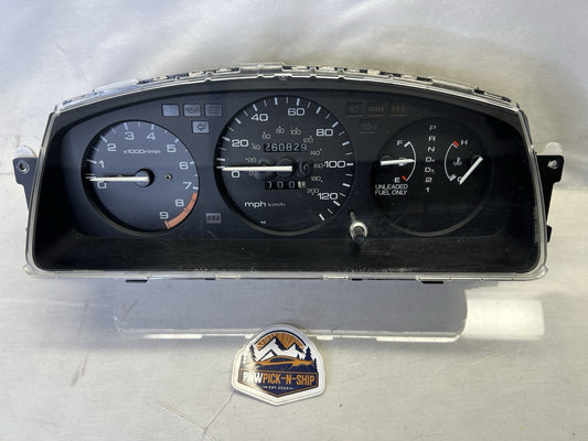 ✅ 92-95 Honda Civic EG EX A/T Auto Tachometer Instrument Gauge Cluster 260K OEM